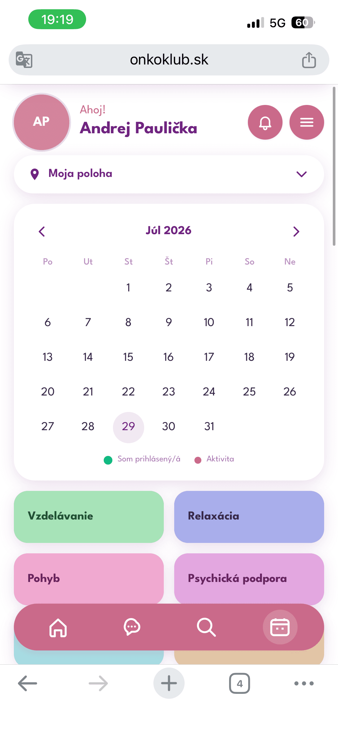 Kalendár aktivít
